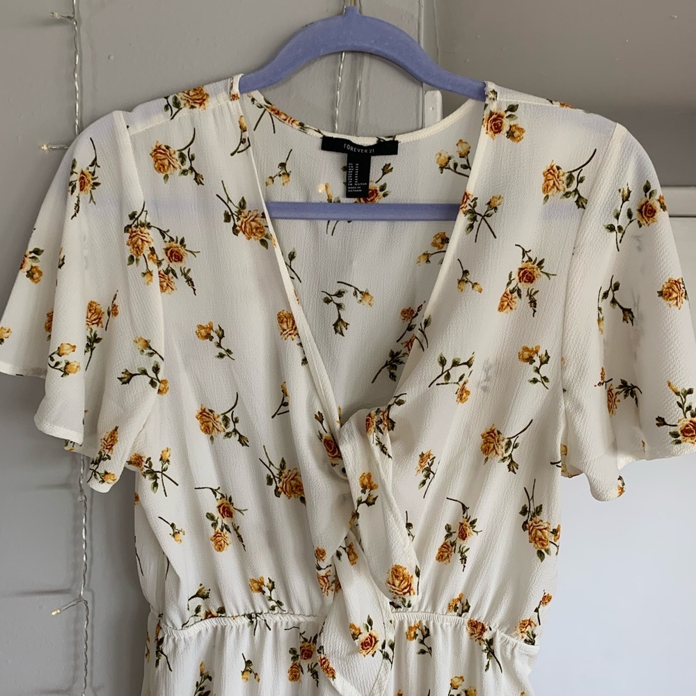 Forever 21 floral jumpsuit